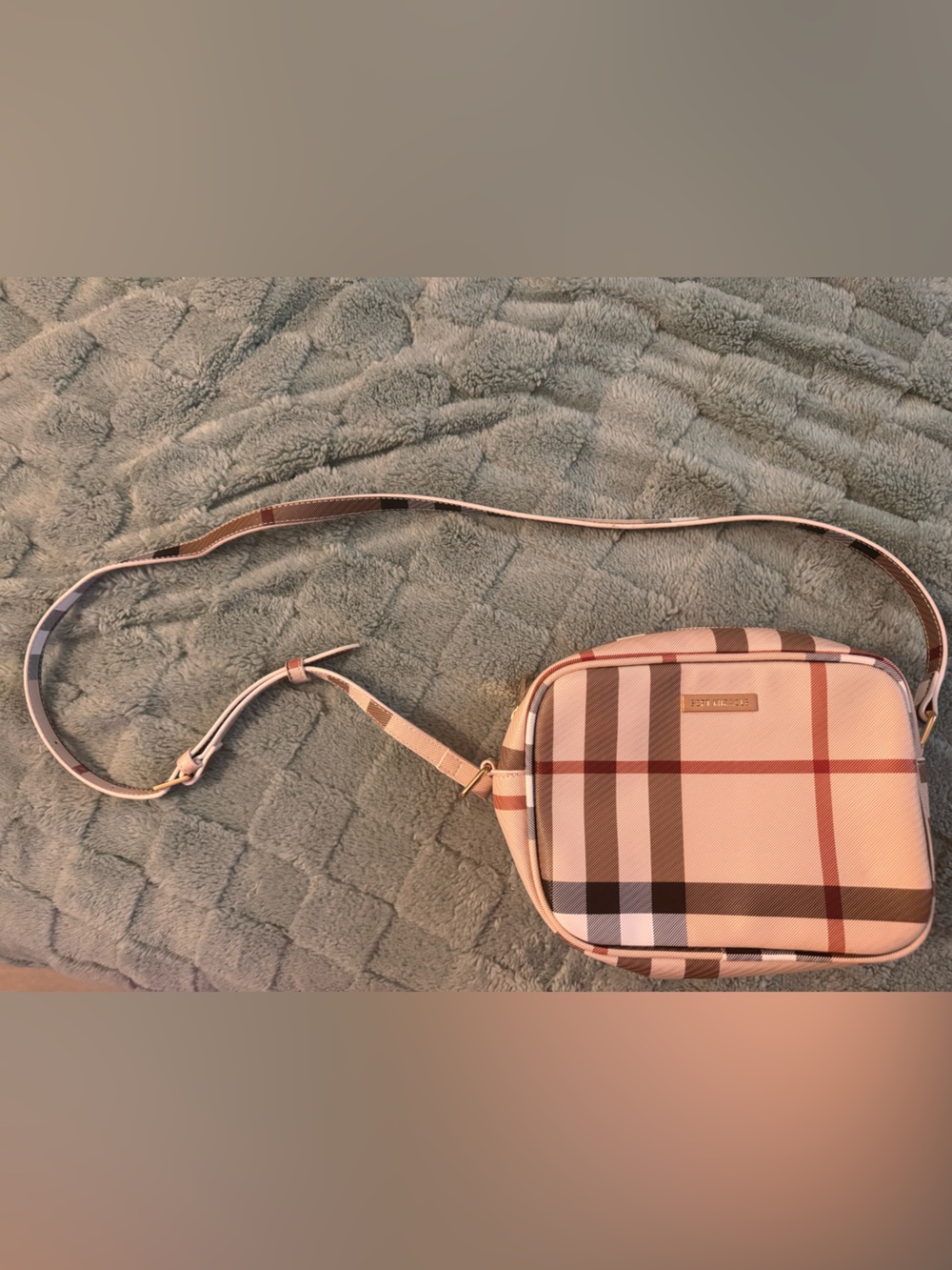 <Sept Miracle> Plaid Crossbody Bag in Beige and Brown - Designer Style - Picture 2 of 8